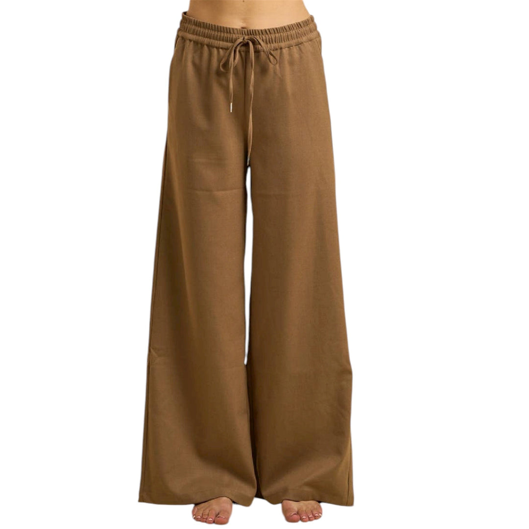 Brown Wide Leg Lounge Pants