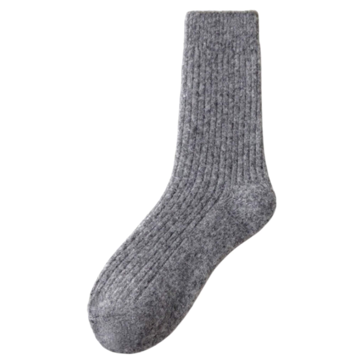 Thickened Solid Color Wool Blend Socks