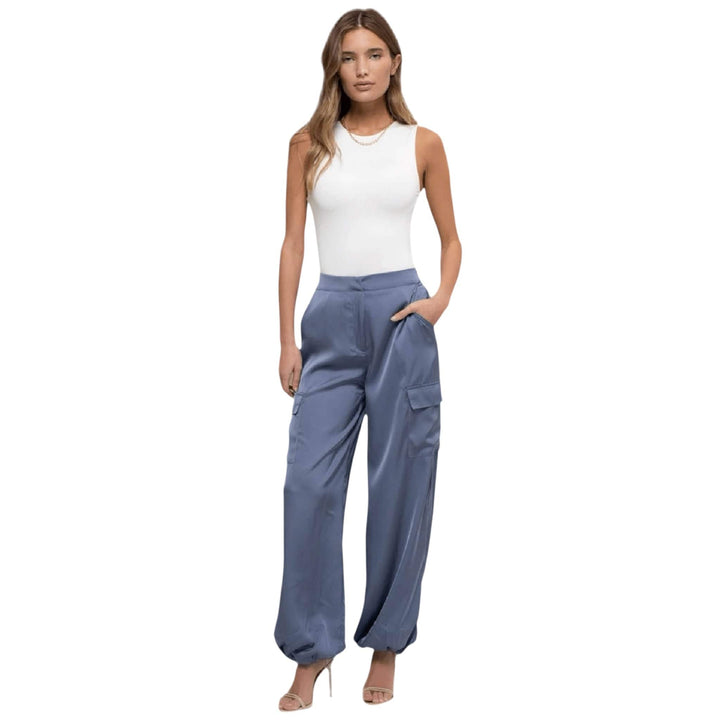 Satin Cargo Pants