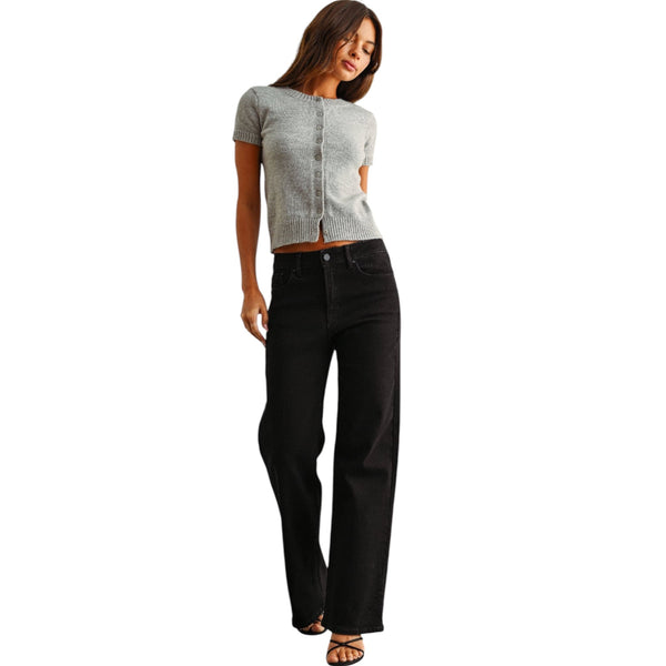 Black Straight Leg Jeans