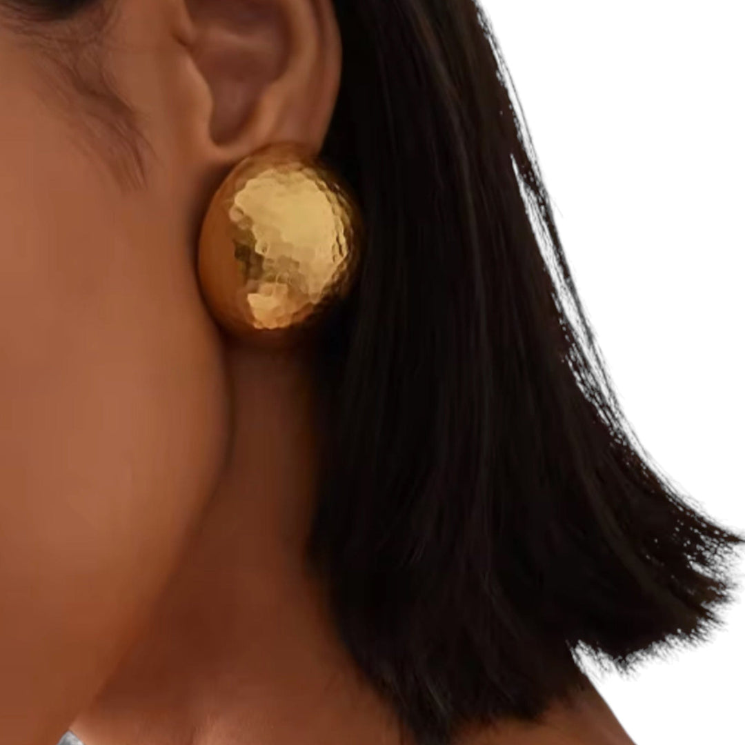 Oversized Button Stud Earrings