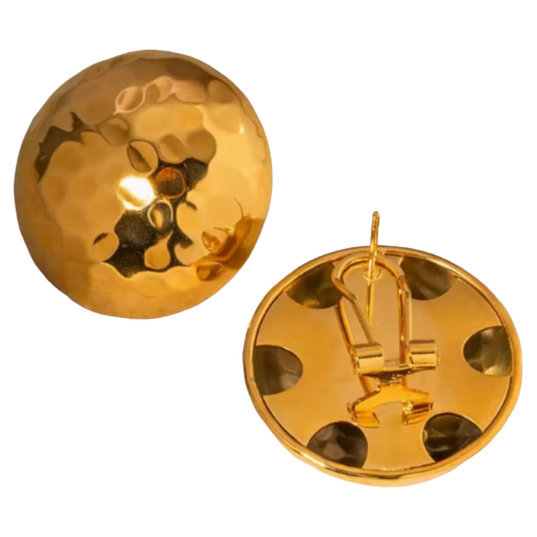 Oversized Button Stud Earrings