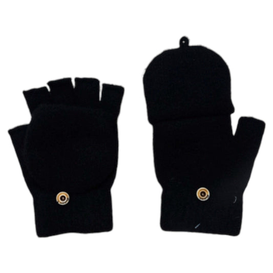 Fingerless Gloves with Mitten Flap