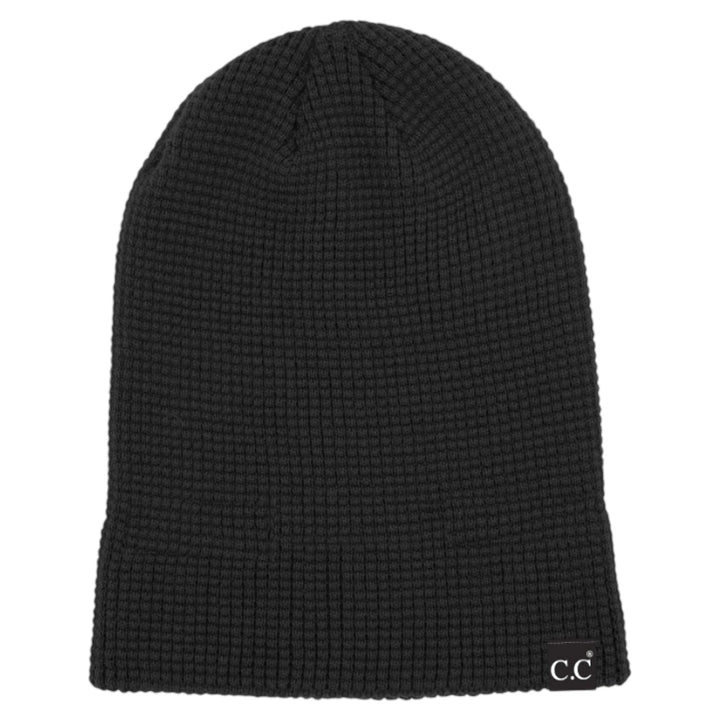 C.C. brand waffle knitted Slouchy beanie - Black, Navy and Grey