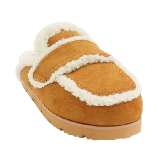Tan Mule Slippers