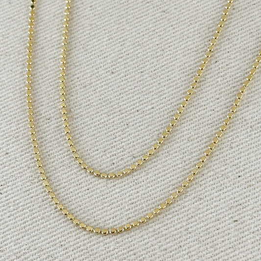 Flat Dot Chain Necklace 1.5MM