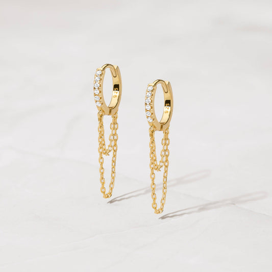 Chain Link Gold Huggies
