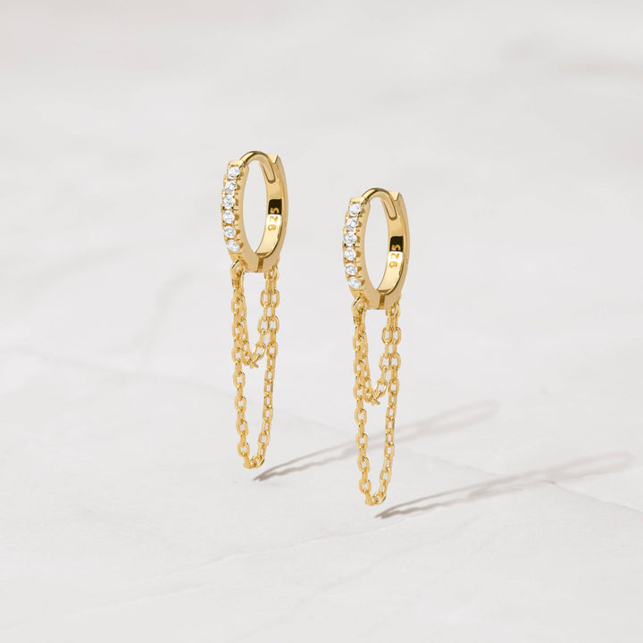 Chain Link Gold Huggies