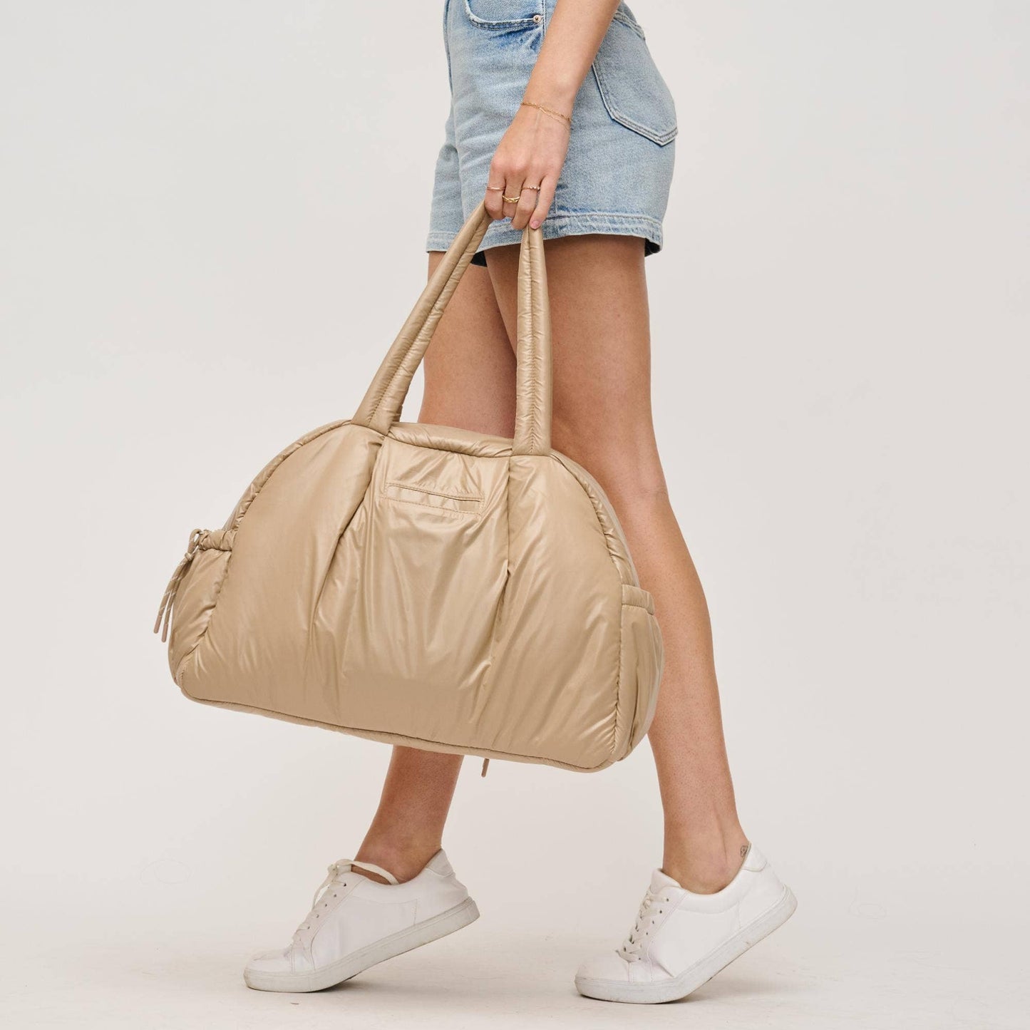 Nylon Dome Bag in Natural