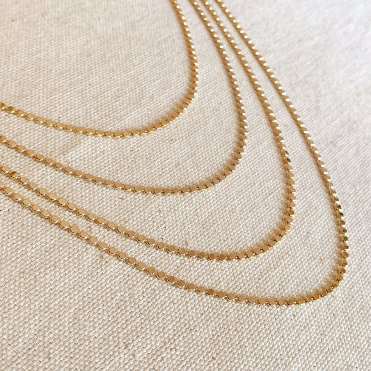 Flat Dot Chain Necklace 2MM